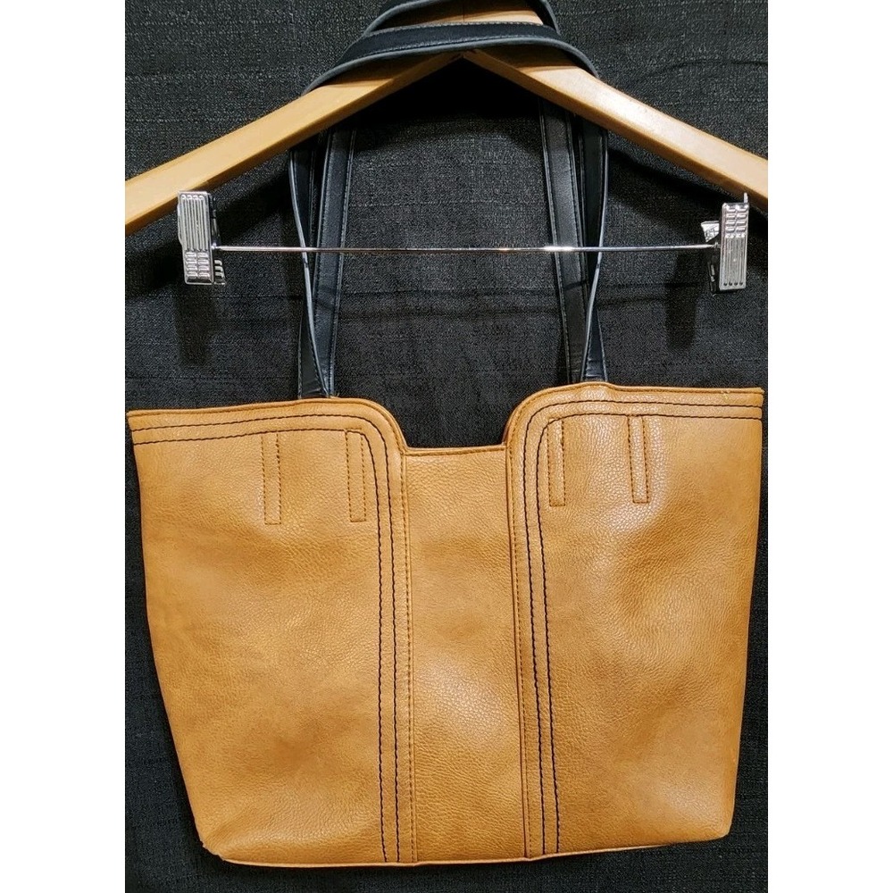 Montana West Tote Bag Handle Satchel Purse Zipper Leather Rustic Western Brown - Picture 4 of 9